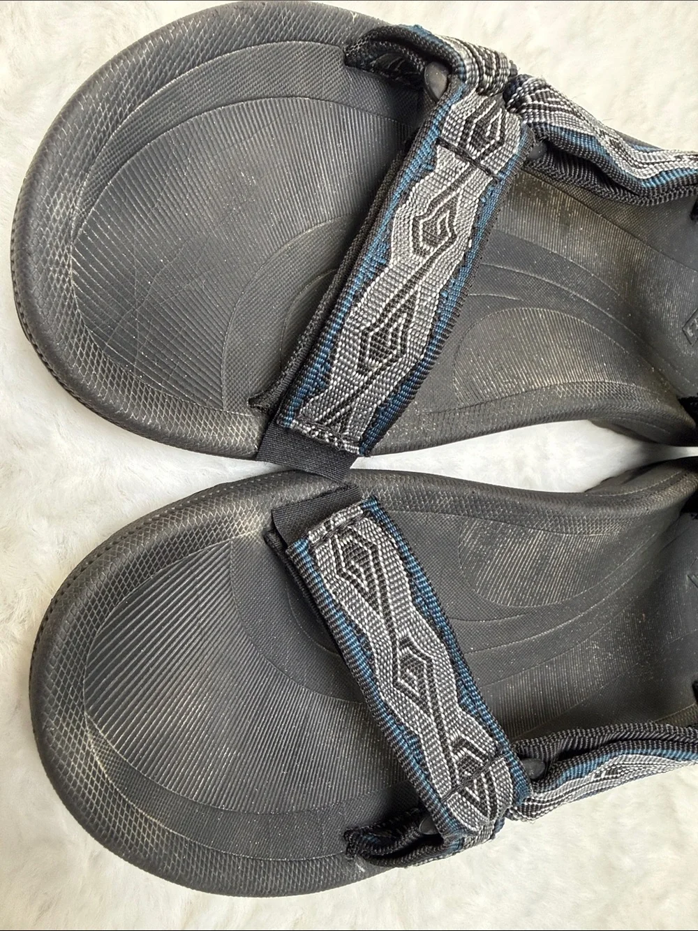 Teva Torin 6584 Men’s 9 Sport Hiking Water Sandals Black Gray Adjustable Trail